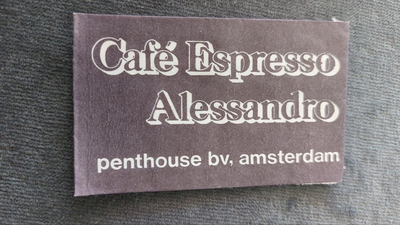 Amsterdam, Café Espresso Alessandro penthouse bv, Verzamelen, Verzenden, Nederland