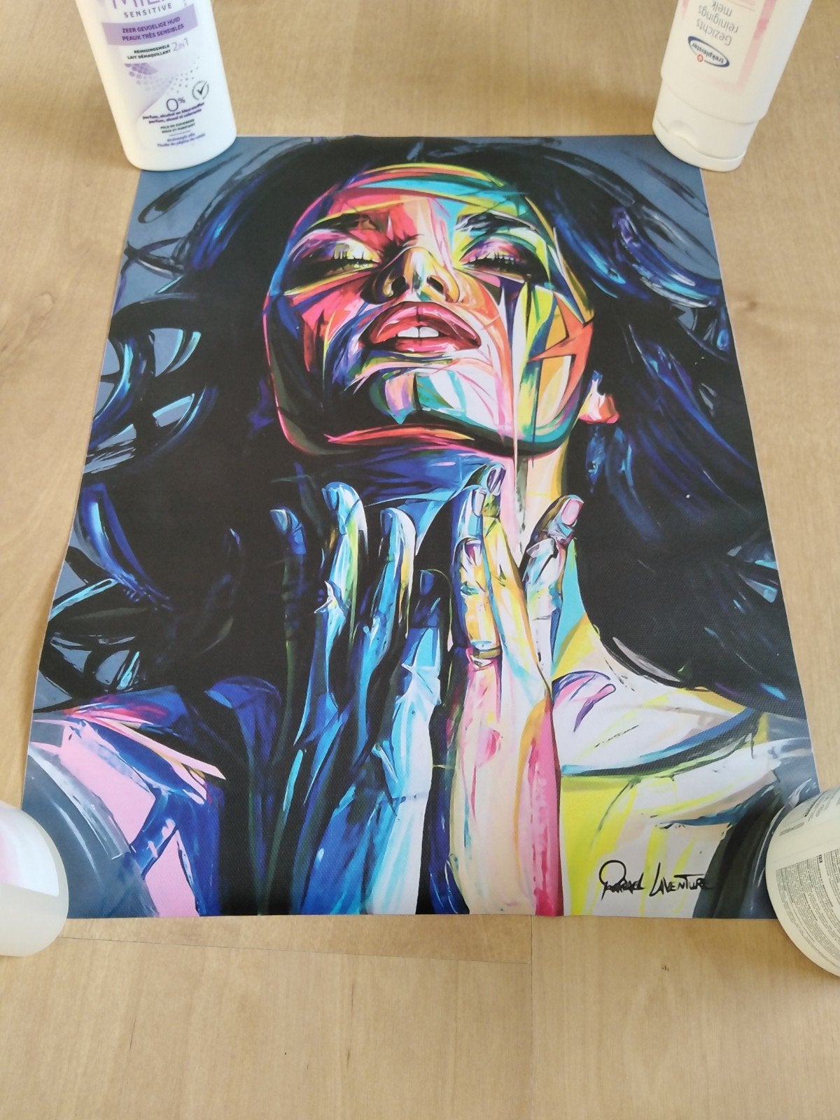 canvas poster multicolor portret, Minder dan 50 cm, Nieuw, Ophalen of Verzenden, Foto of Poster