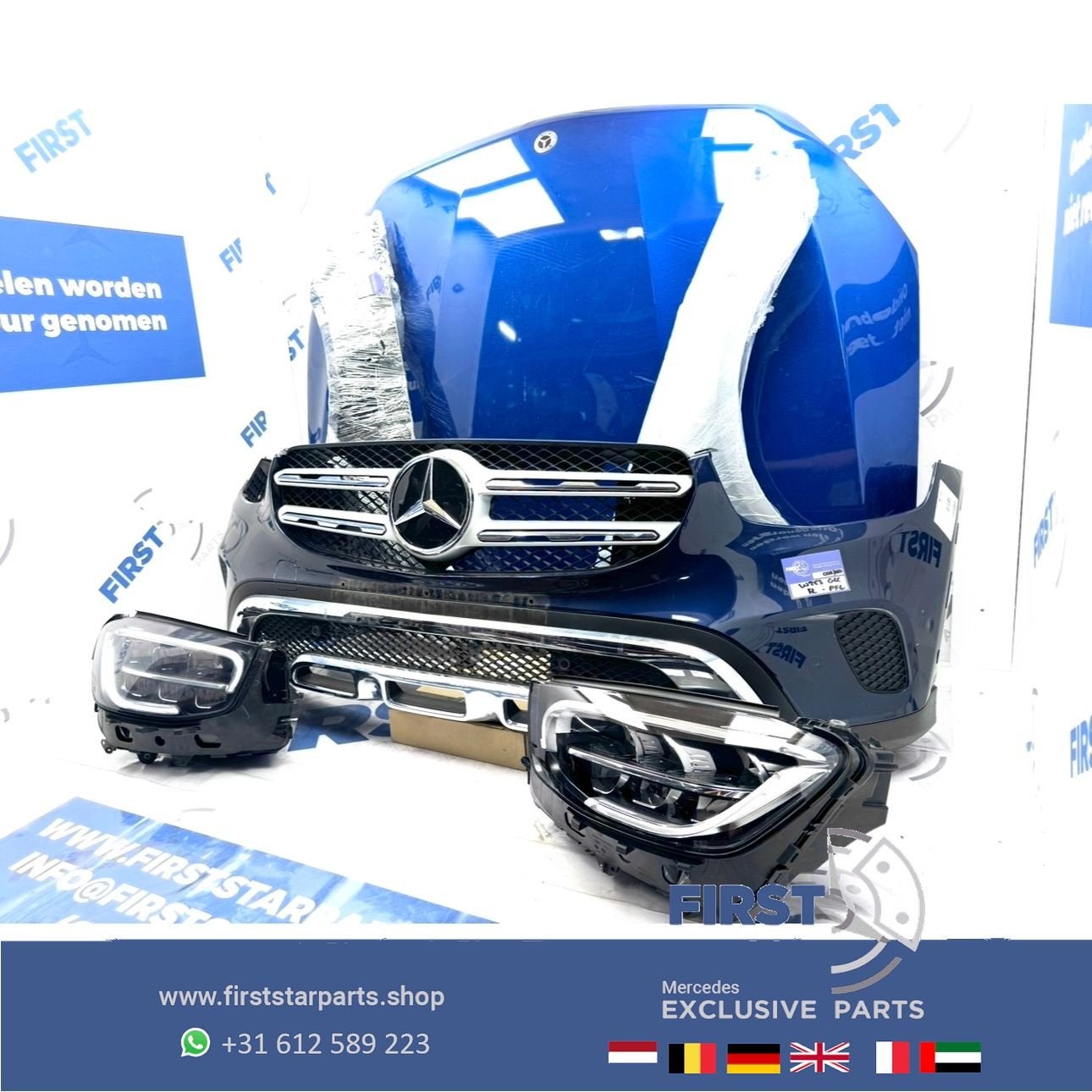 W253 C253 GLC FACELIFT VOORKOP COMPLEET FRONT + DIAMOND GRIL, Gebruikt, -, Voor, Ophalen of Verzenden