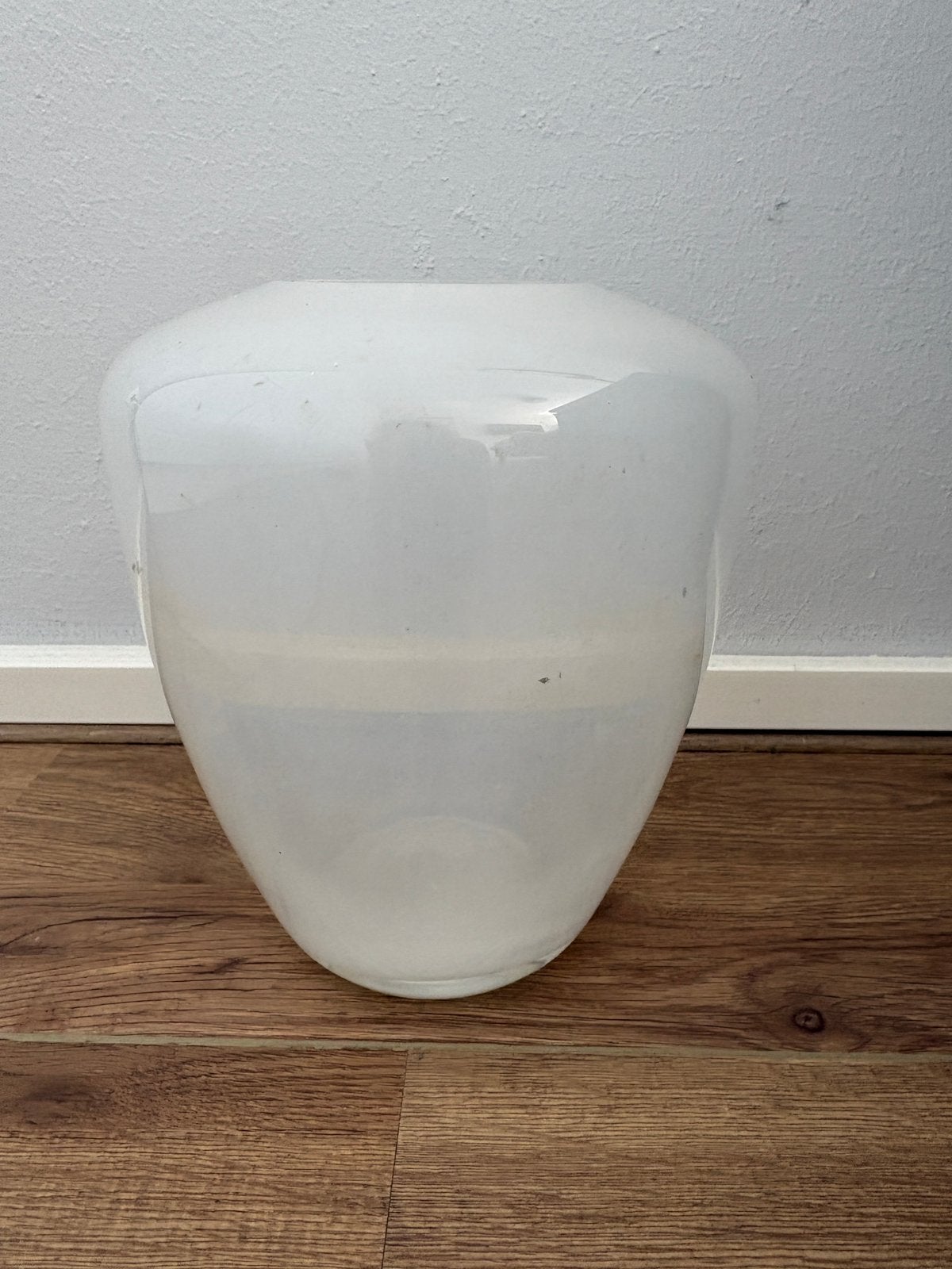 Mooie vaas, Huis en Inrichting, Woonaccessoires | Vazen, Ophalen, Zo goed als nieuw, Wit, Glas