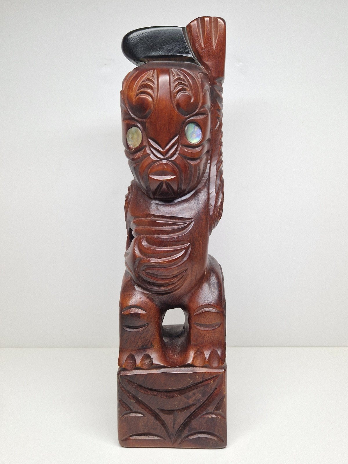 Maori / tiki houten beeld Moana Wood Carvings, Nieuw-Zeeland, Oceanië, Handgemaakt, Ophalen of Verzenden, 20 - 50 cm