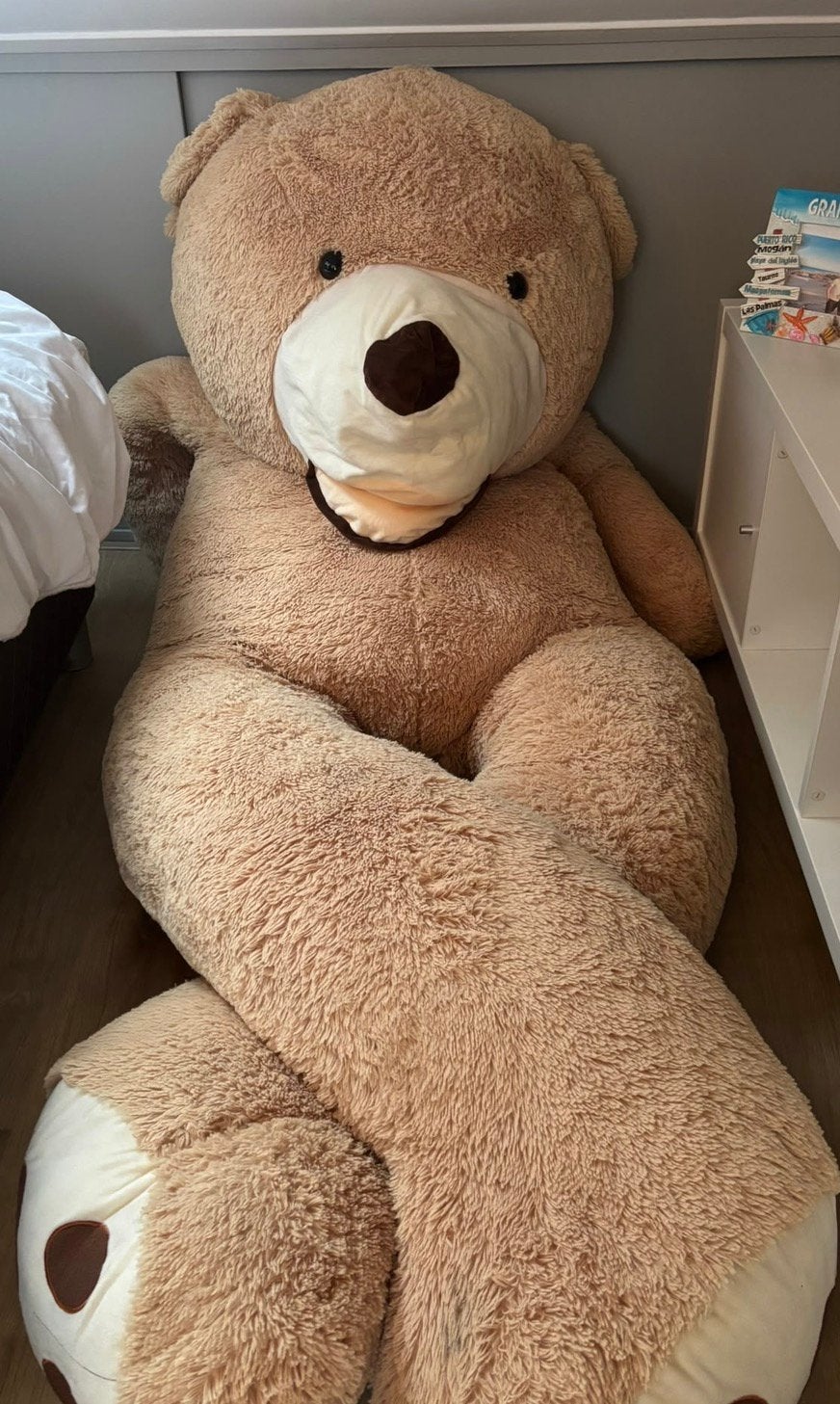 XXXL TEDDIEBEER, lengte 2.40 mtr, breedte 70 cm ong, Ophalen, Zo goed als nieuw, Stoffen beer, Overige merken