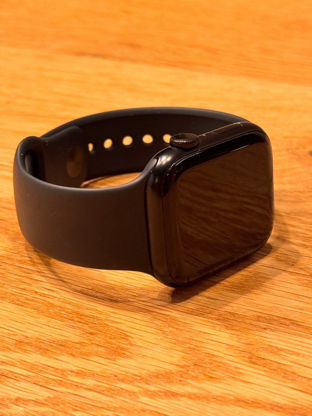 Apple Watch Series 8 45mm Midnight Aluminium met Sportbandje, Gebruikt, Stappen, Zwart, IOS