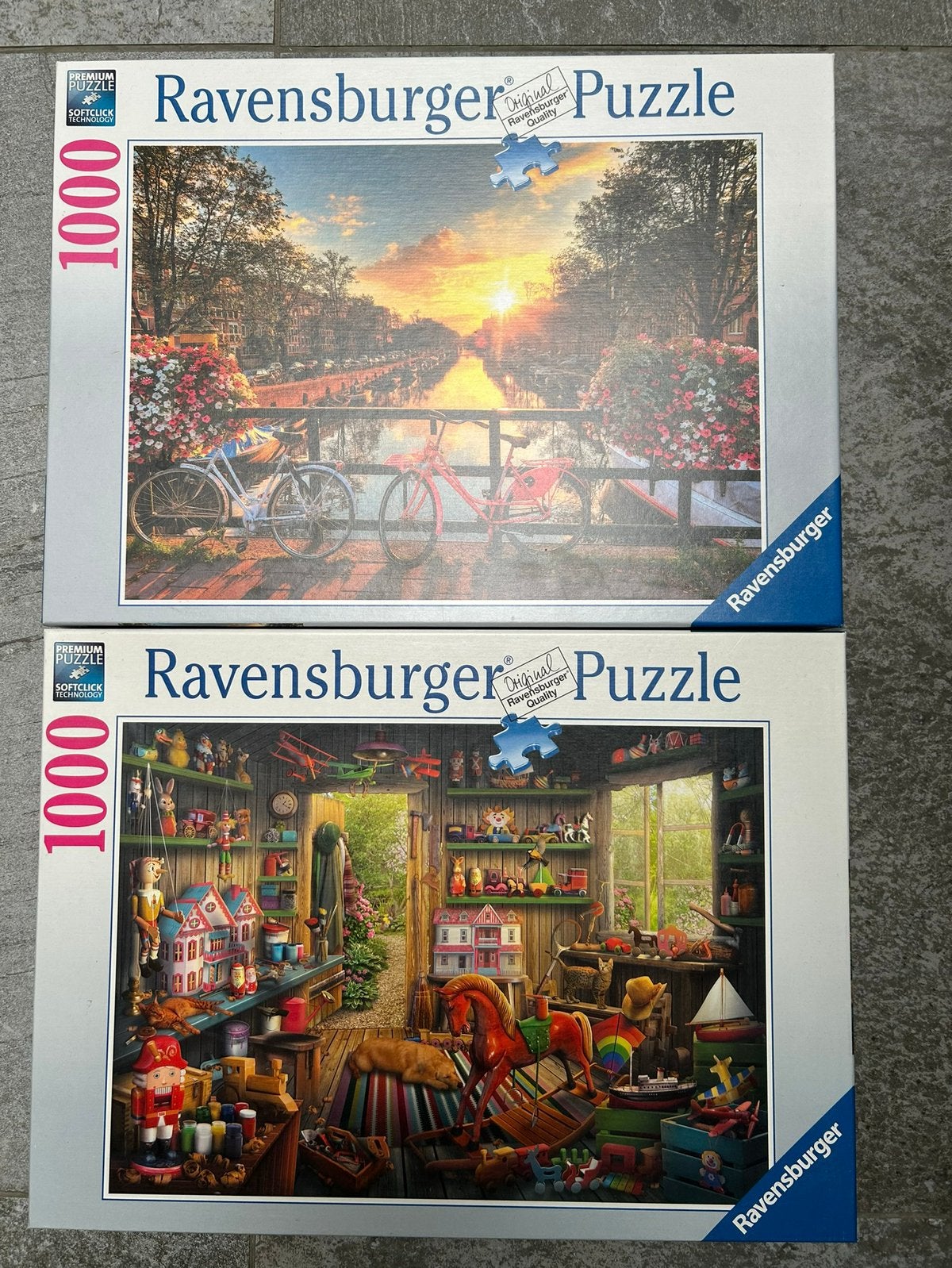 2 Ravensburger puzzels 1000 stukjes, Ophalen of Verzenden, 500 t/m 1500 stukjes, Zo goed als nieuw