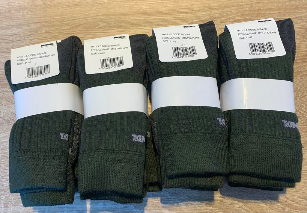 Nieuwe Meindl sokken - MT6 Pro - mt 41-42 - Groen/Grijs, Ophalen of Verzenden, Nieuw, Kleding