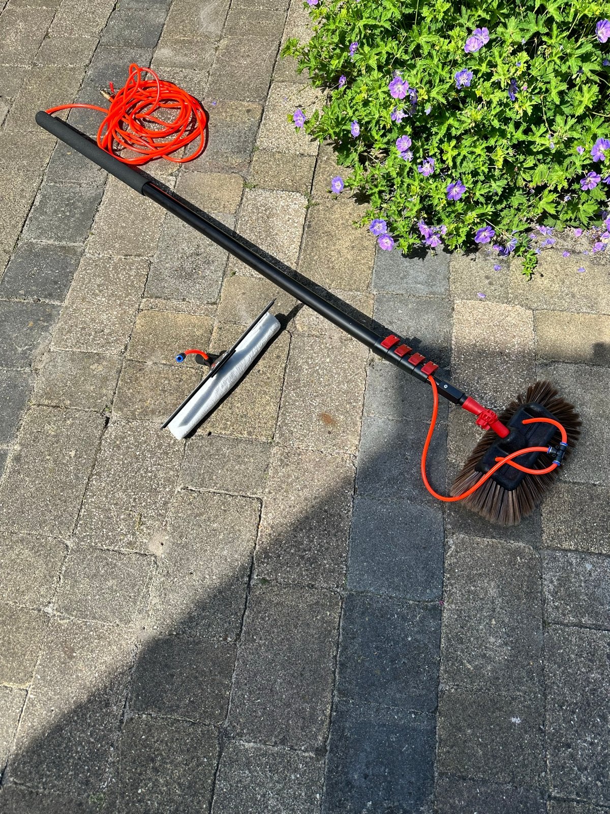 Shine Waterborstel Deluxe 6,5m met Raamwisser & Zeepdispense, Ophalen, Nieuw