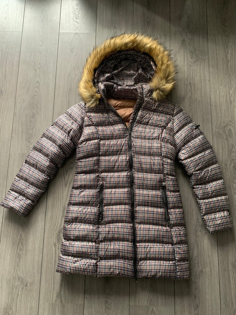 etage winterjas maat 38 zgan, Kleding | Dames, Ophalen of Verzenden, Zo goed als nieuw, Maat 38/40 (M), Meerkleurig