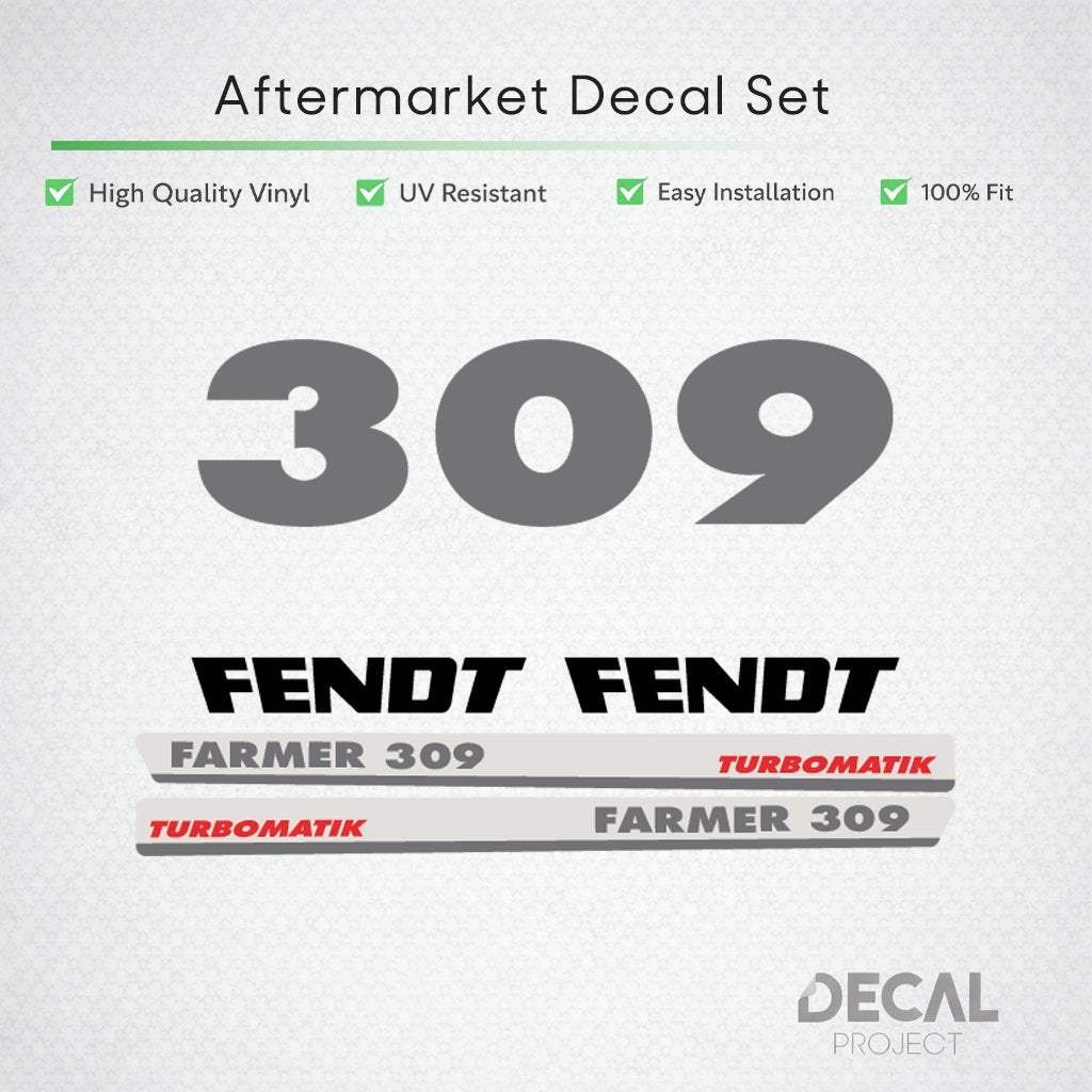 Vervangende Stickers Fendt 309 - 314, Verzenden