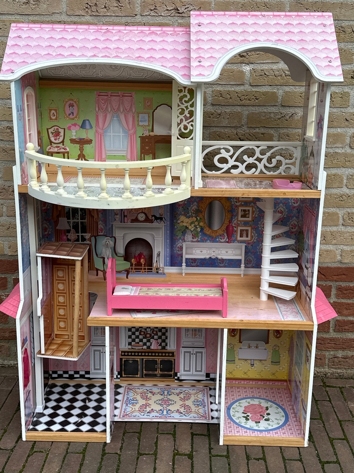 Superleuk poppenhuis met lift, Ophalen, Gebruikt, Poppenhuis