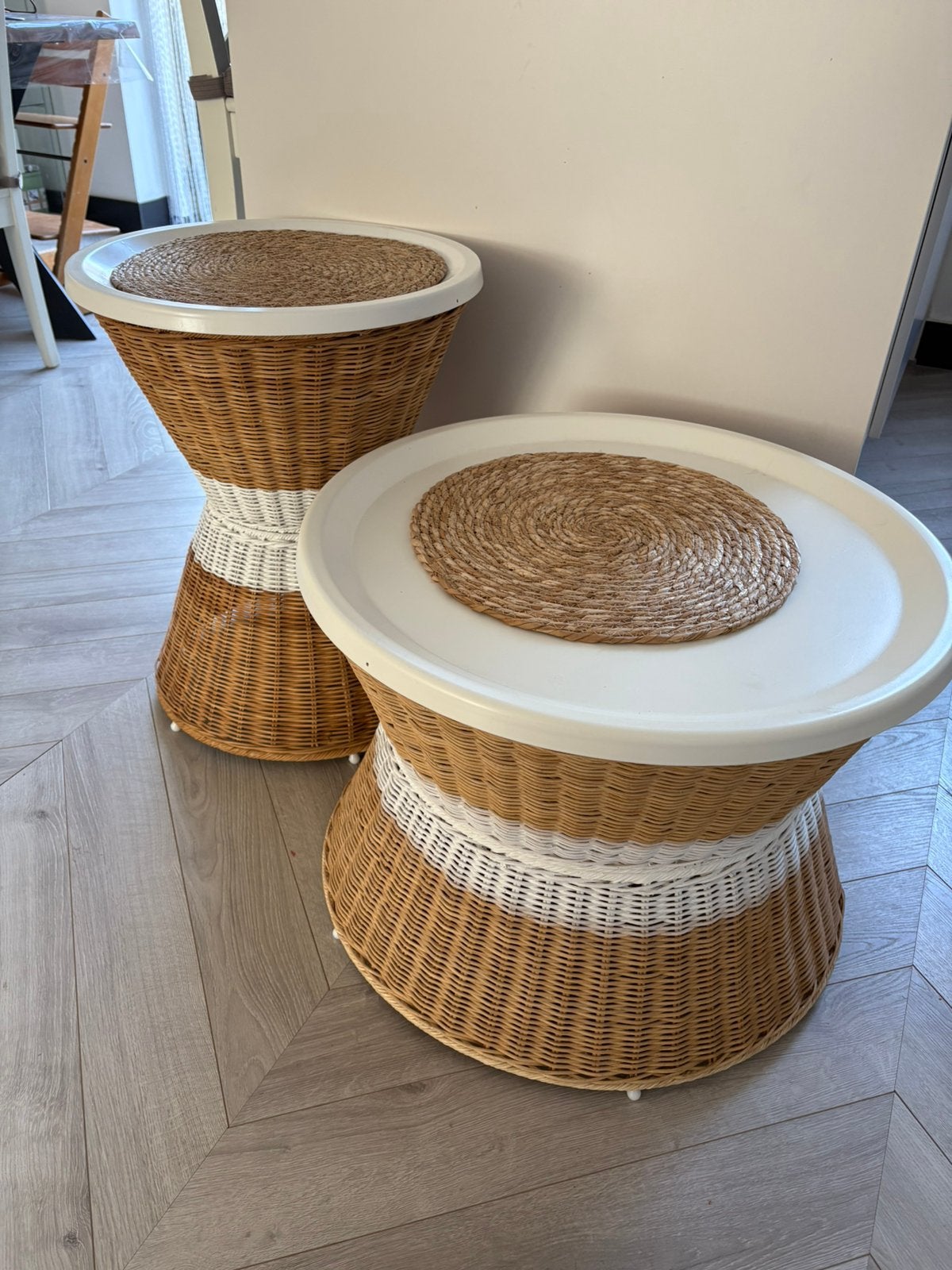 Beach set tafeltjes, 45 tot 60 cm, Minder dan 55 cm, Rond, Ophalen of Verzenden