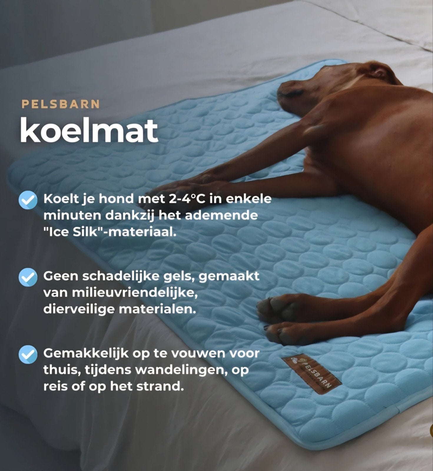 2 originele Pelsbarn koelmatten, Dieren en Toebehoren, Overige merken, Ophalen, Zo goed als nieuw, Hondenmand