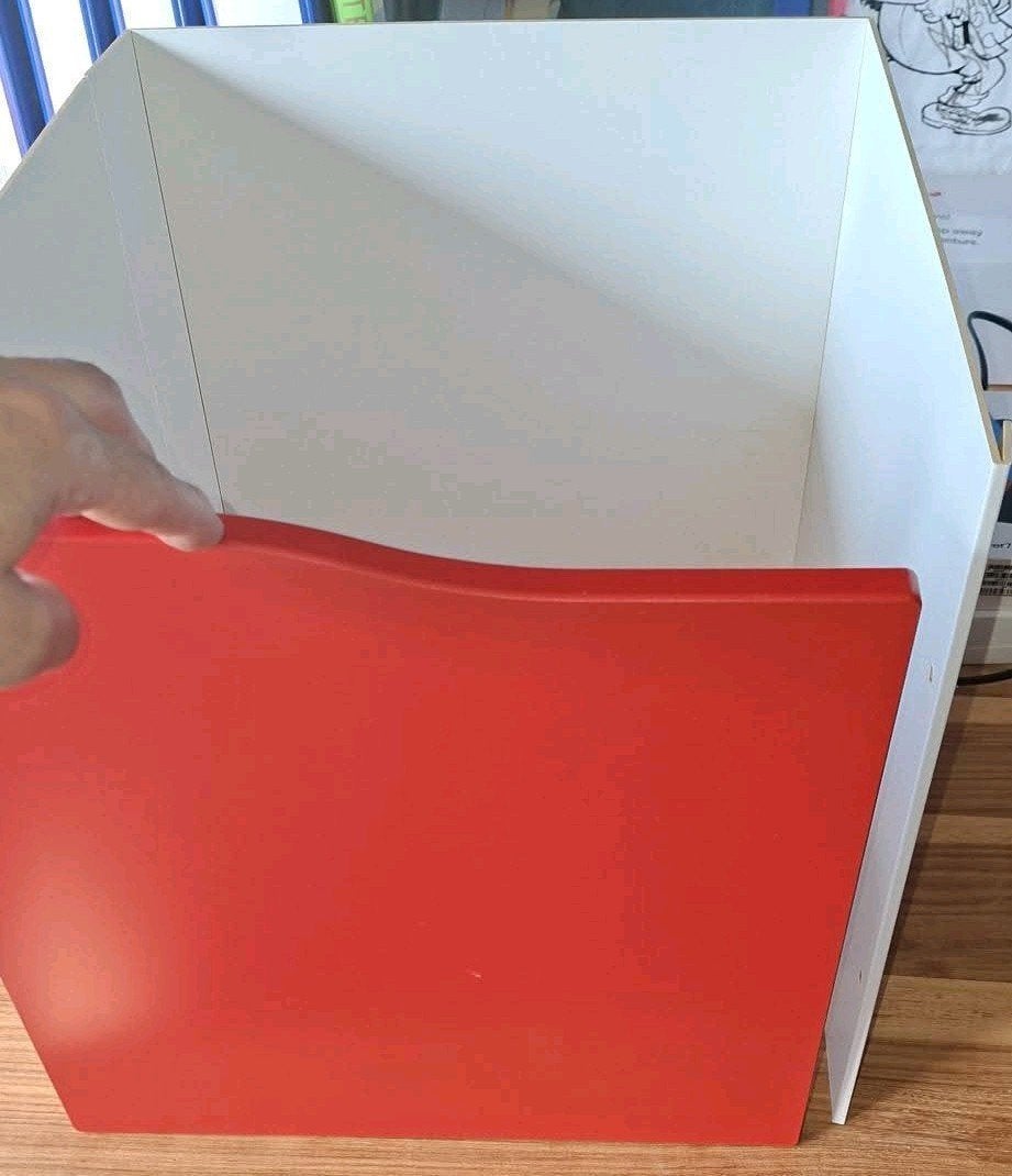 4x IKEA Kallax/Expedit inzet rood, Ophalen of Verzenden, Gebruikt
