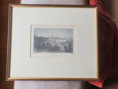 gravure druk Arnhem, 1863 C. Koehler (del.); Joh. Poppel, Antiek en Kunst, Ophalen