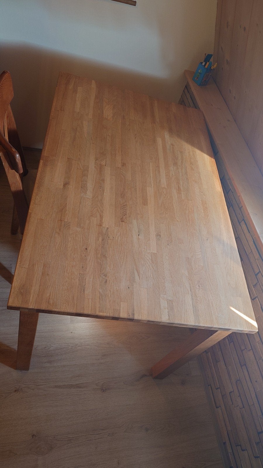 Tafel Massief Eikenhout / keukentafel, Huis en Inrichting, Tafels | Eettafels, Ophalen, Gebruikt, 100 tot 150 cm, Eikenhout