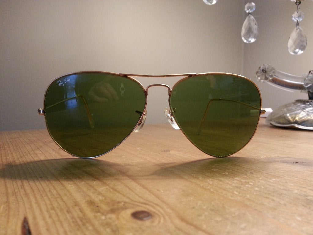 Vintage Bausch & Lomb Ray-Ban USA Aviator (62 14), Gebruikt, Zonnebril, Ophalen of Verzenden, Ray-Ban