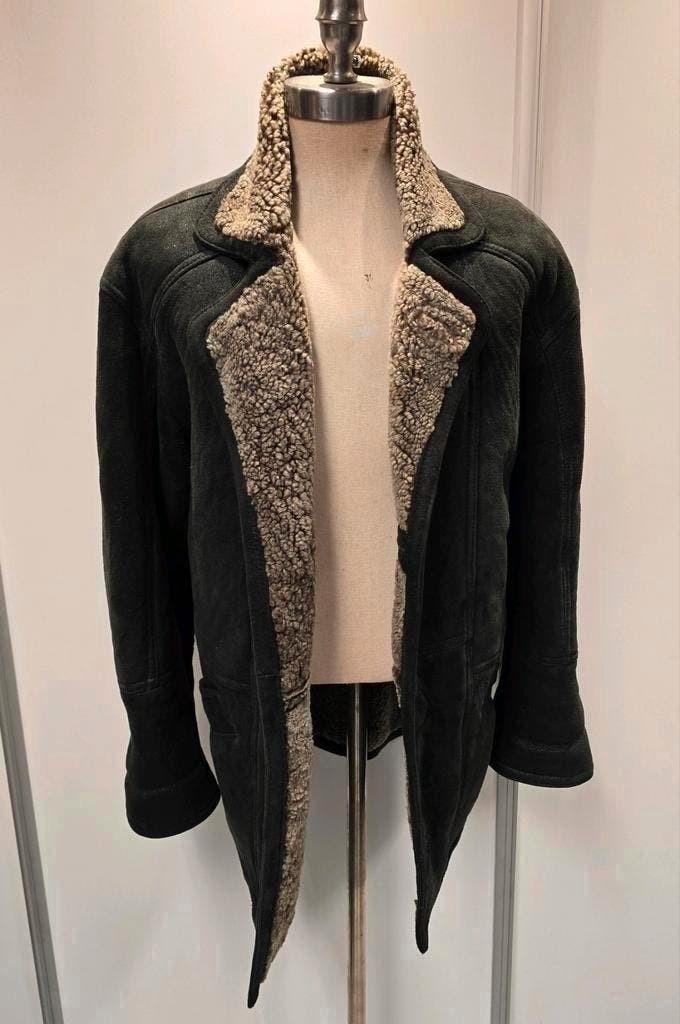 Stoere parka lammy coat - heren maat M - lamsleer en vacht, Ophalen of Verzenden, Zo goed als nieuw, Maat 48/50 (M), Overige kleuren