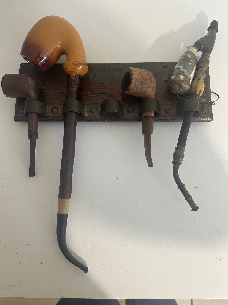 Authentieke Vintage Pijpen-collectie met Sfeervol Wandrek, Ophalen of Verzenden, Gebruikt
