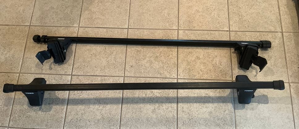 Thule dakdragers - 127 cm, Auto diversen, Dakdragers, Ophalen, Gebruikt