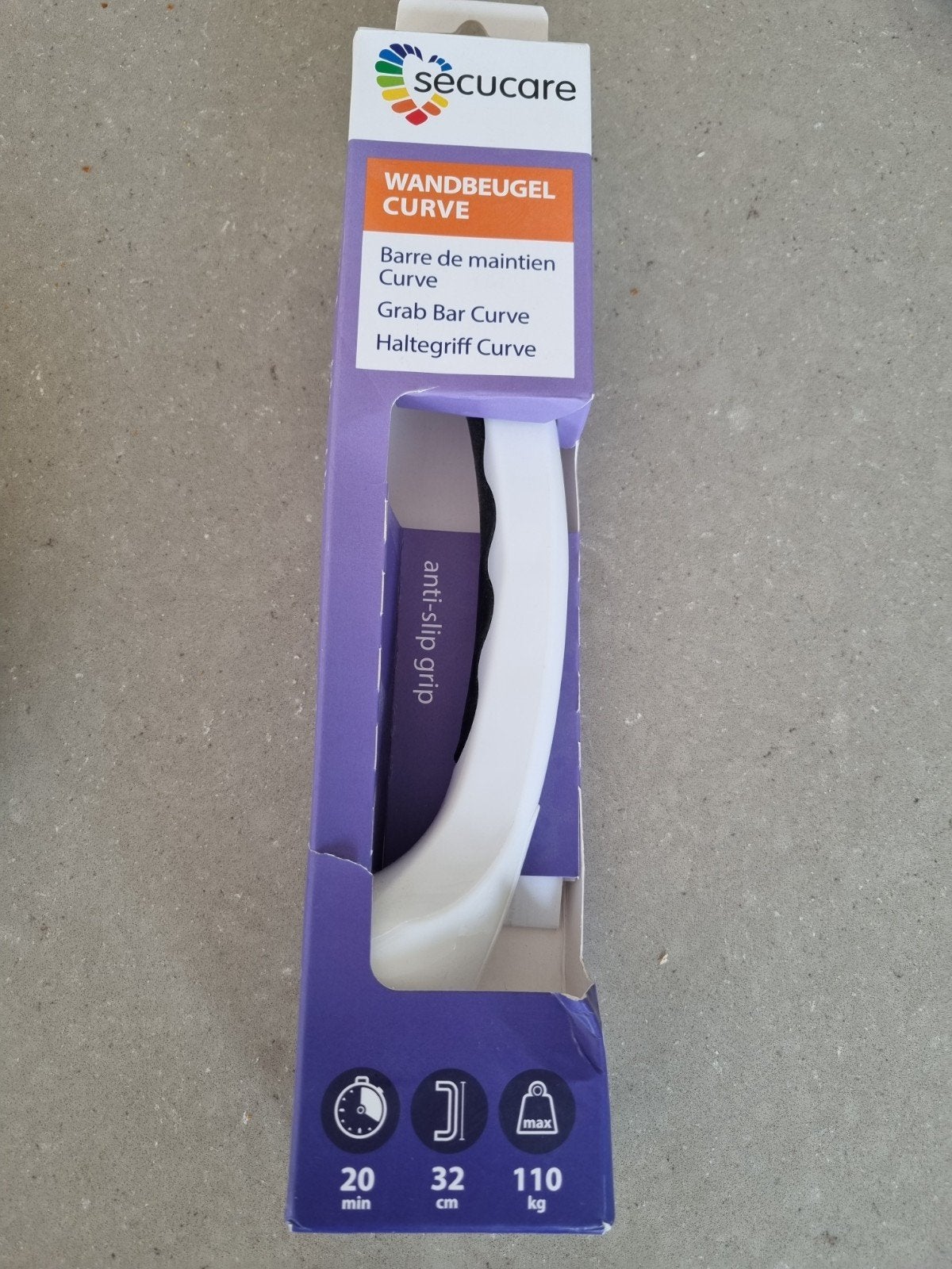 Secucare wandbeugel 32 cm curve wit nieuw, Diversen, Ophalen of Verzenden, Nieuw