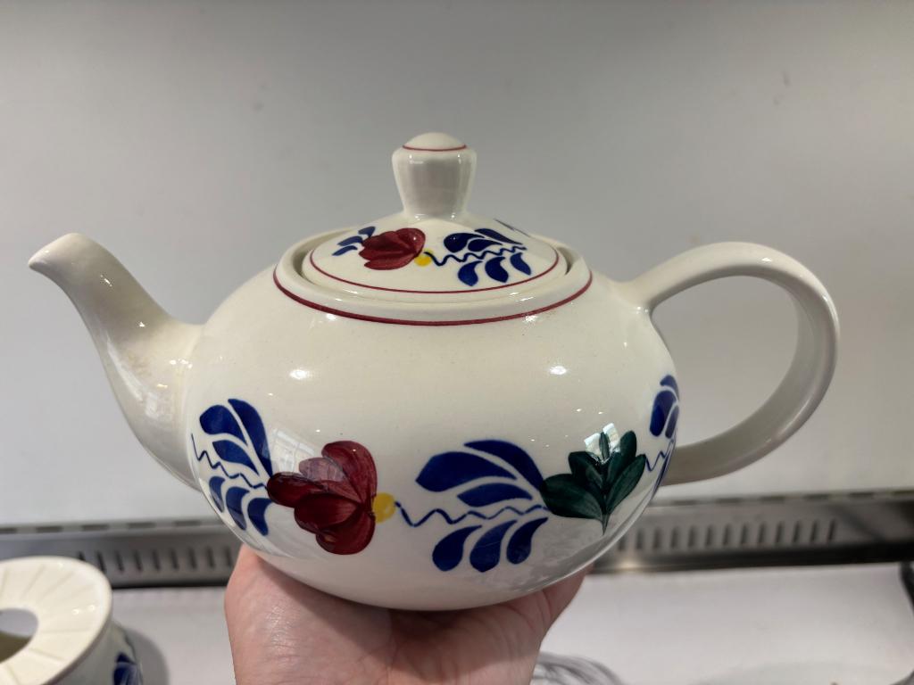 Boerenbont theepot, Huis en Inrichting, Keuken | Servies, Ophalen, Gebruikt, Overige typen, Aardewerk