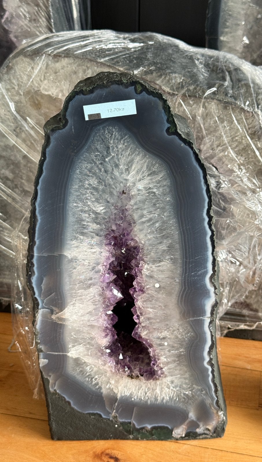 Amethist geode, Verzamelen, Mineralen en Fossielen, Ophalen of Verzenden