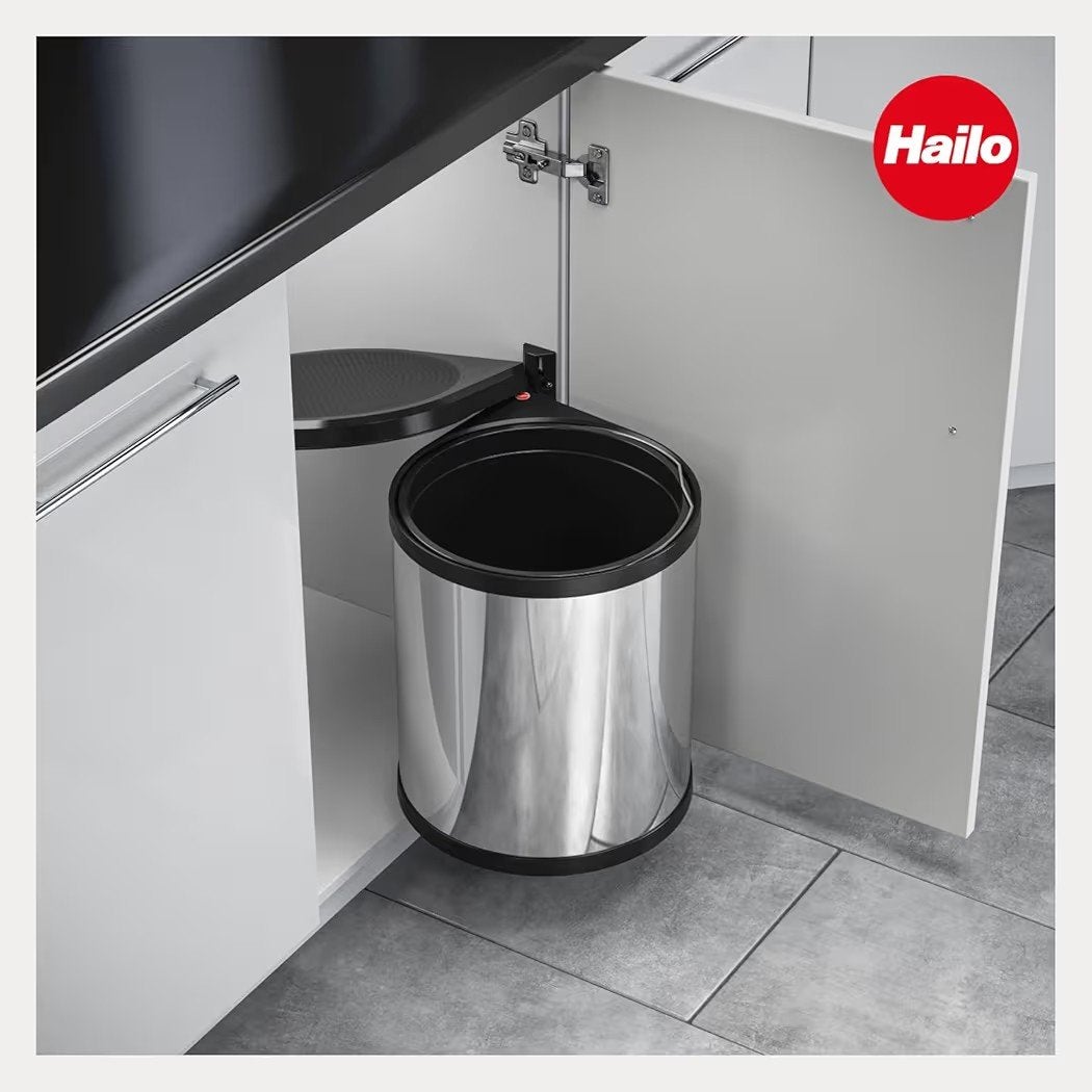 Hailo Afvalemmer 15 liter RVS 3515031, Ophalen, Rvs, 5 – 50, 20 tot 30 liter