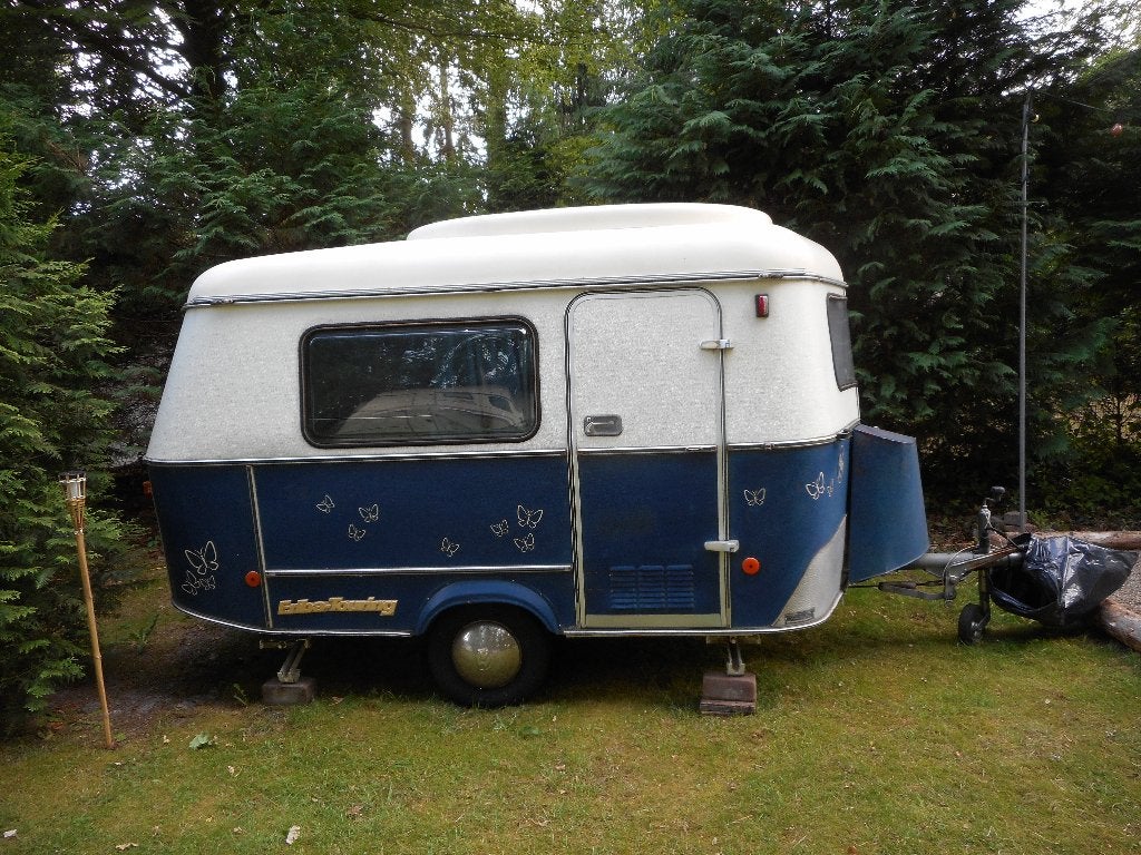 Klassieke Eriba Puck (1980) – Inclusief Voortent, Caravans en Kamperen, Caravans, Tot en met 2, Hefdak, Particulier, 500 - 750 kg