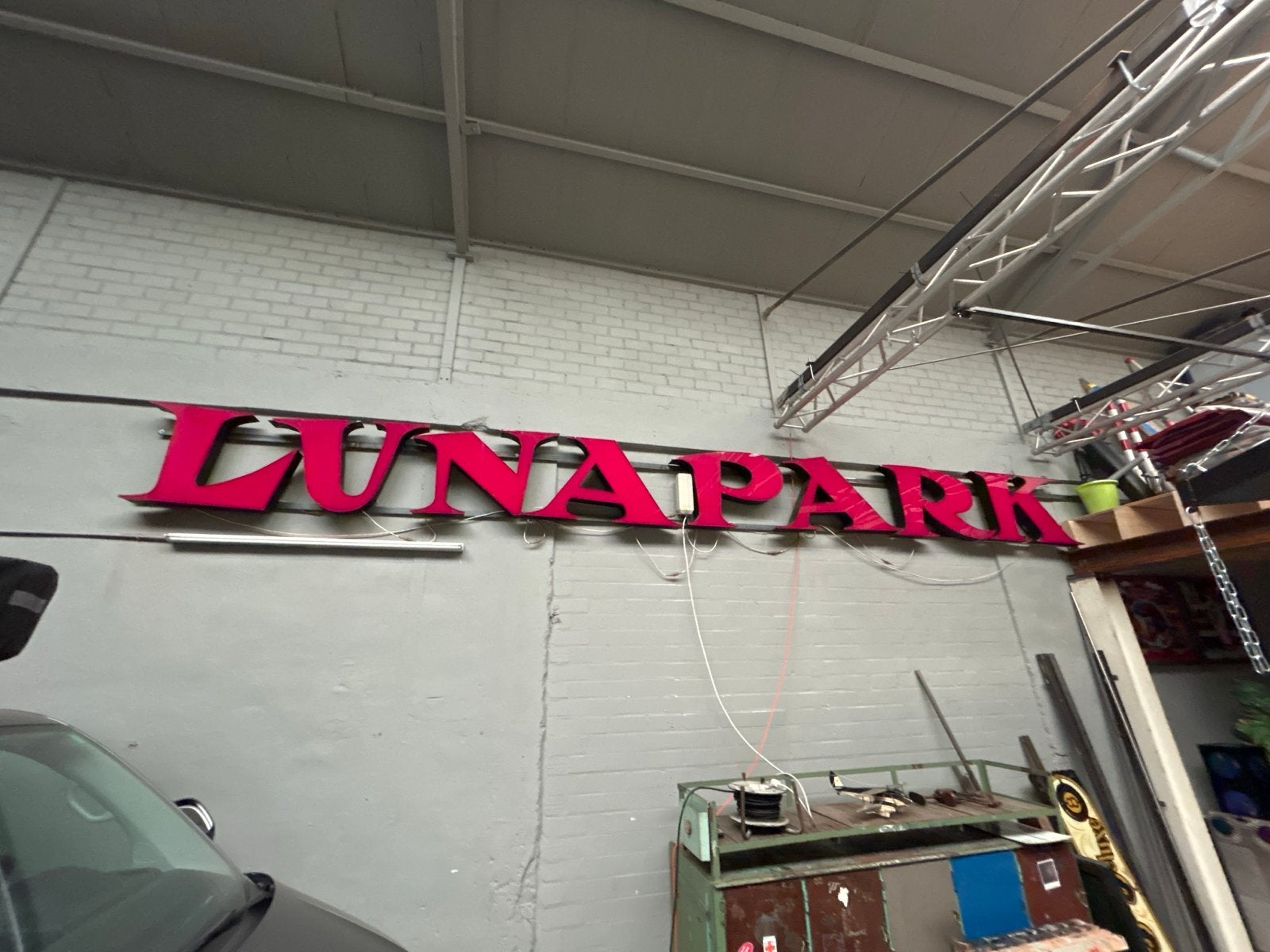 Vintage Kermis Neon Verlichting "LUNAPARK" - Origineel, Ophalen