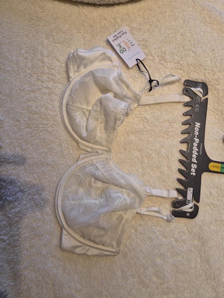 Nieuwe Primark Lingerie Set - BH 85E & String L, Kleding | Dames, Primark, Ophalen of Verzenden, Wit, Setje