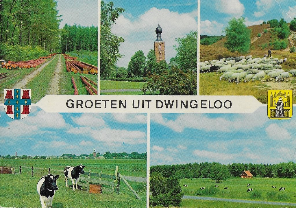 Dwingeloo gelopen ansichtkaart ( 1067 ), Ophalen of Verzenden, 1980 tot heden, Gelopen