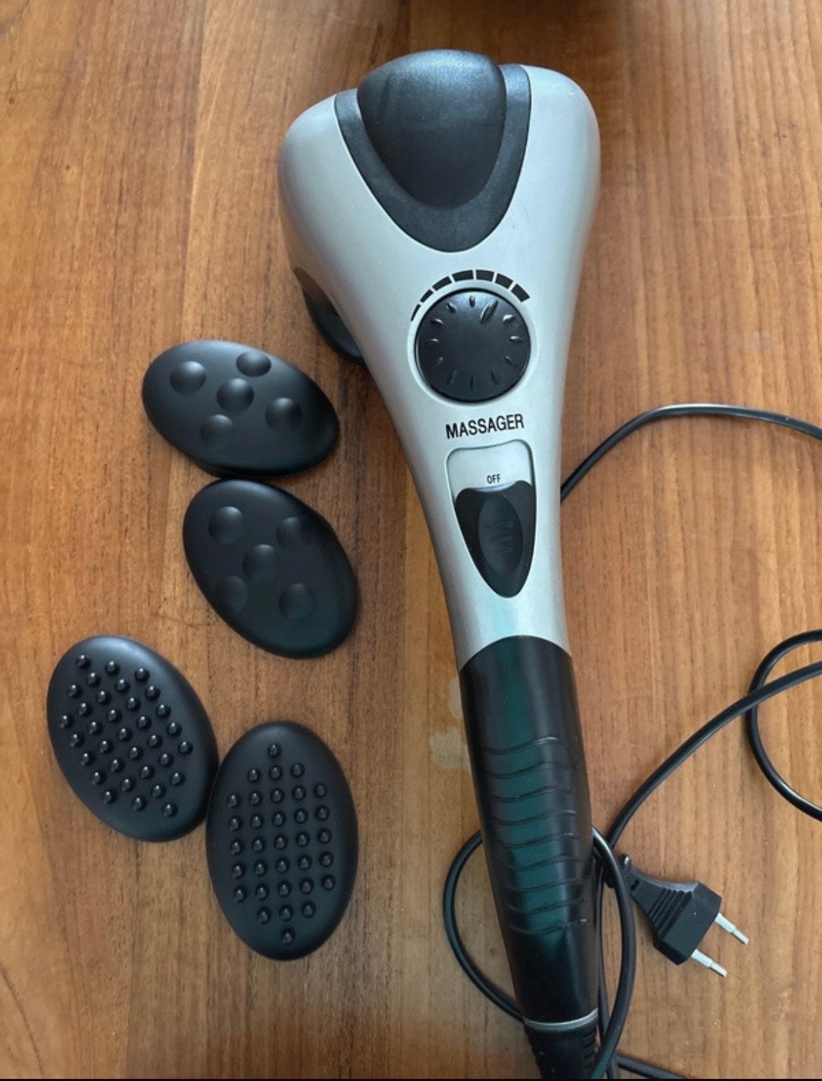 Handmassageapparaat met infrarood en opzetstukken, Ophalen of Verzenden, Gebruikt, Apparaat