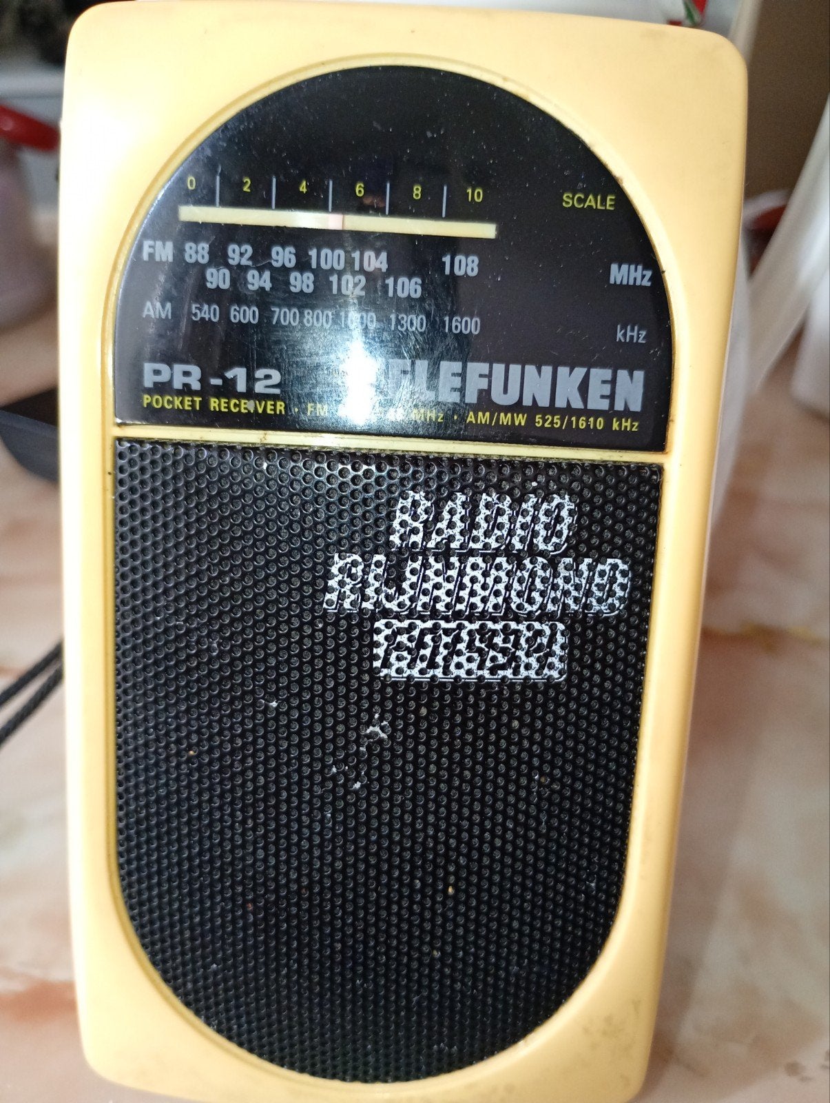 Werkende Telefunken PR-12 Pocket Radio - Vintage Ontvanger, Audio, Tv en Foto, Ophalen of Verzenden, Gebruikt, Transistorradio
