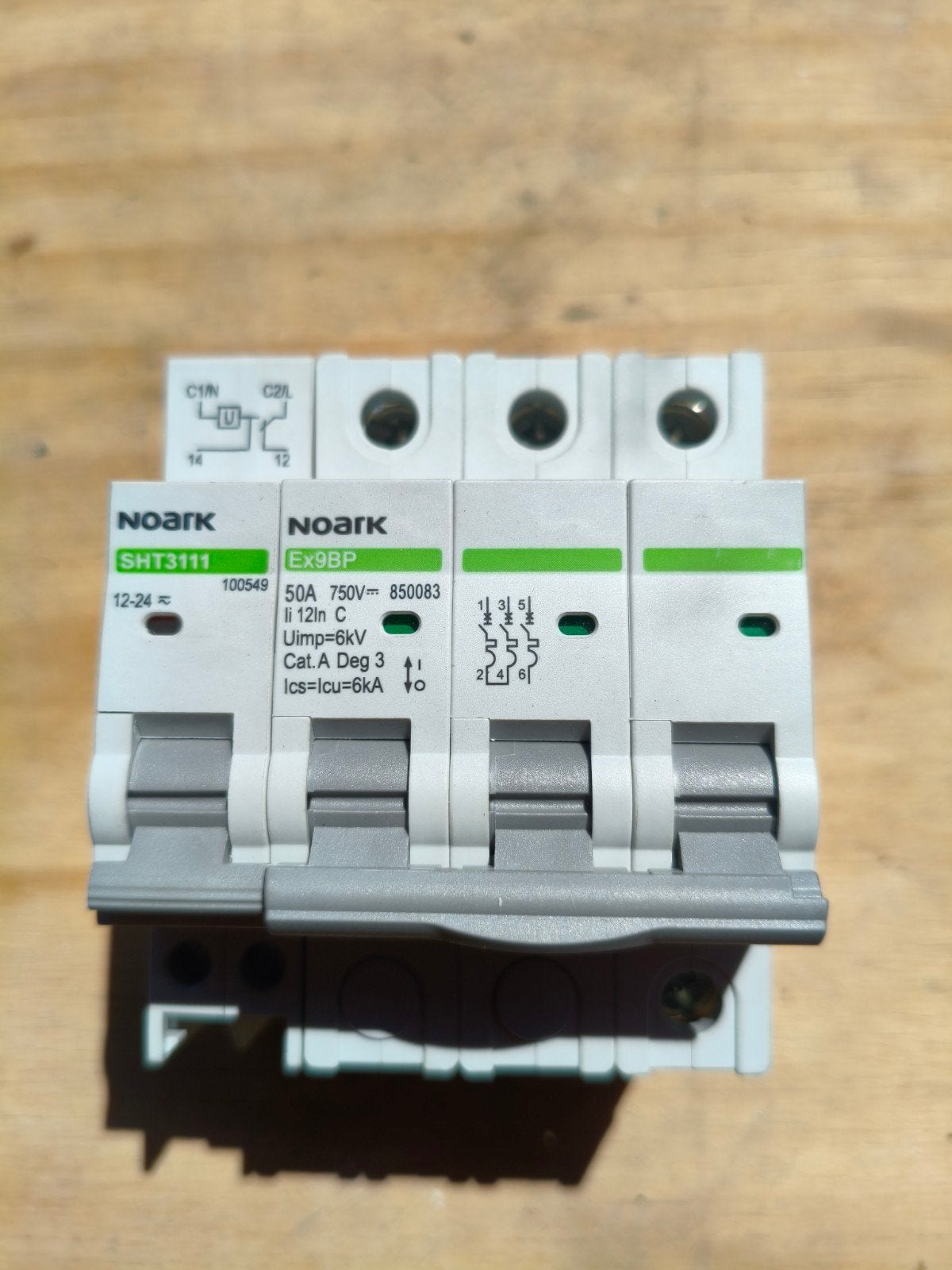 NOARK EX9BP SHT3111 50A 750V- 850083 Installatieautomaat, Verzenden, Gebruikt, Overige merken, Installatieautomaat