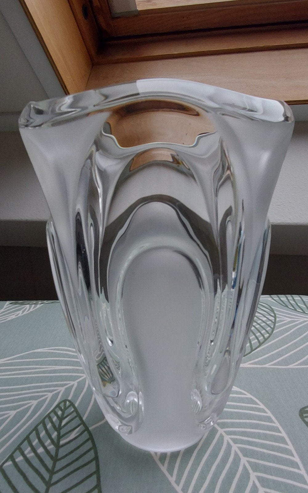Vaas. Zwaar glas ., Ophalen of Verzenden