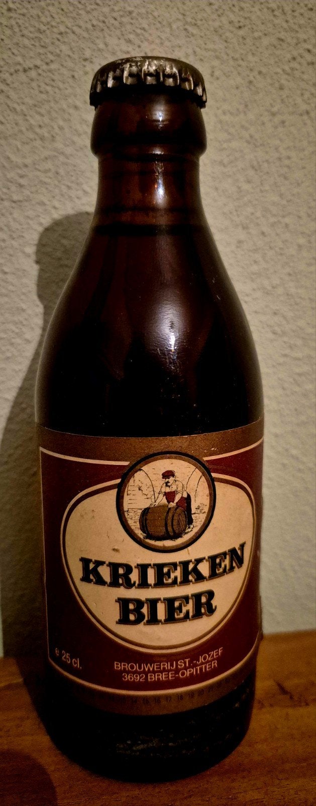 Volle fles Krieken Bier Brouwerij Jozef Bree-Opitter België, Ophalen of Verzenden, Zo goed als nieuw, Flesje(s), Overige merken