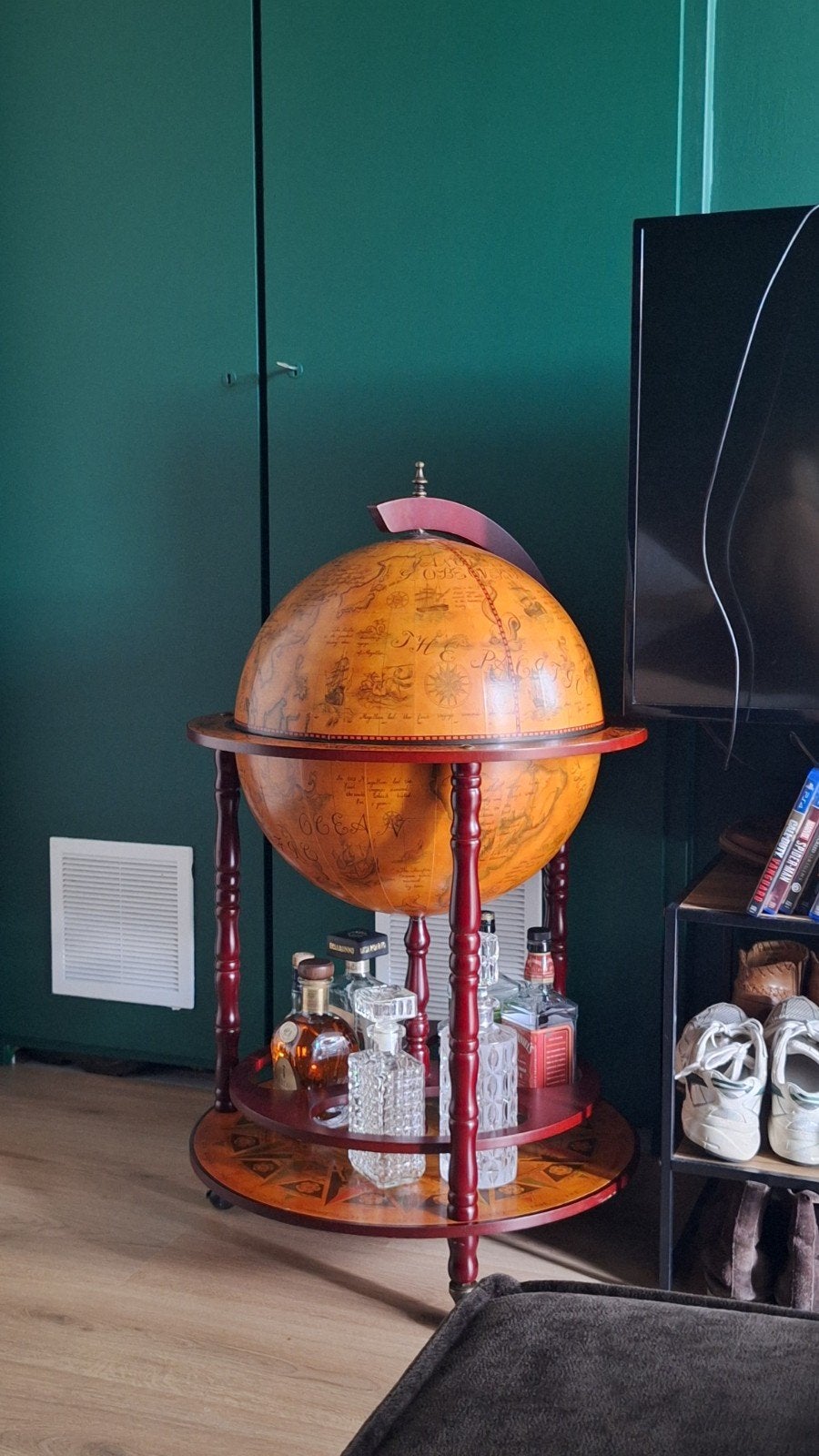 Globe Bar (antiek, vintage, retro), Huis en Inrichting, Ophalen, Zo goed als nieuw