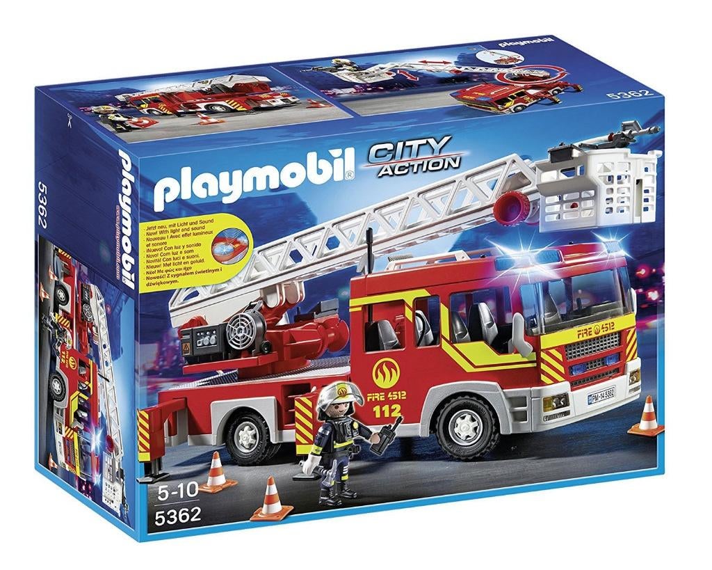 5362 brandweer ladderwagen, Kinderen en Baby's, Speelgoed | Playmobil, Ophalen of Verzenden, Nieuw, Complete set