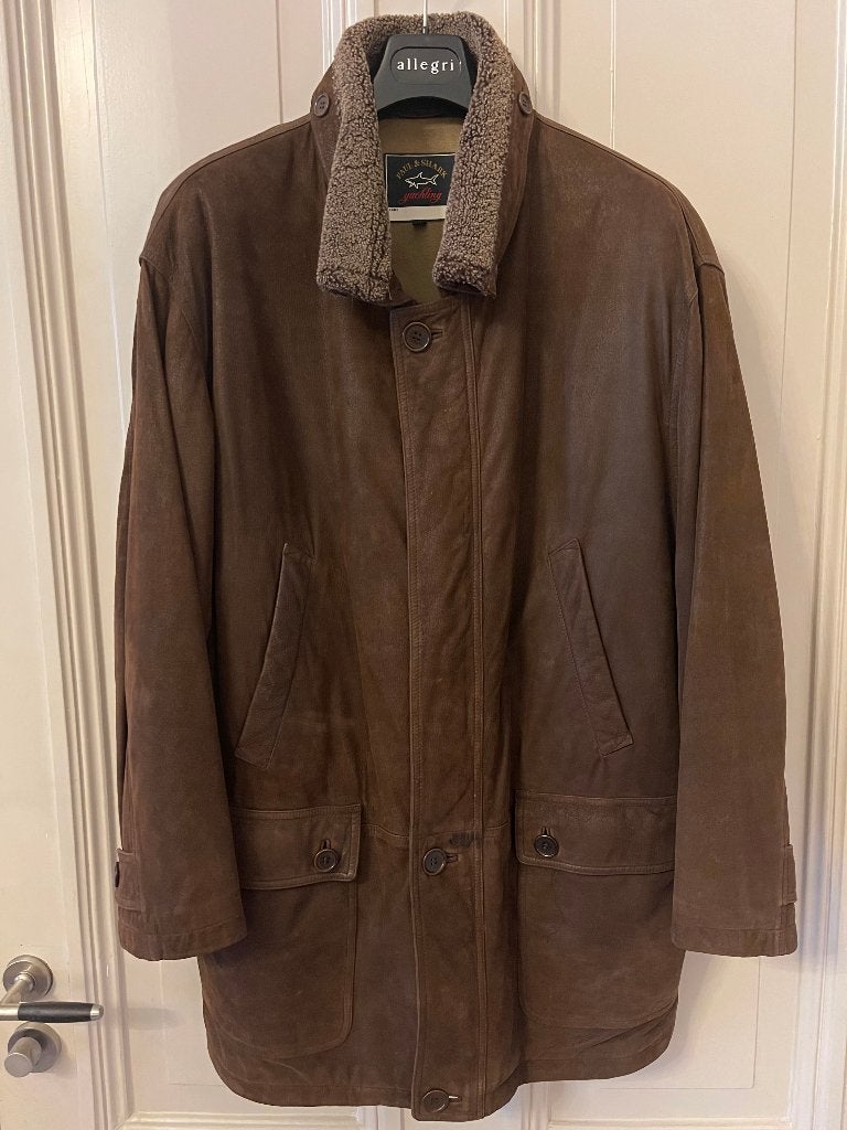 Paul & Shark Lammy Coat Winter Jack XL Suede, Kleding | Heren, Bruin, Maat 56/58 (XL), Ophalen of Verzenden, Zo goed als nieuw