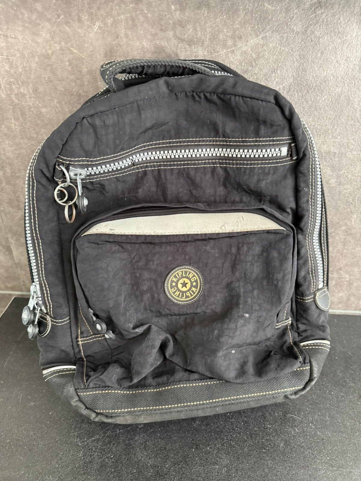 Kipling rugzak schooltas boekentas zwart, Kipling, 25 tot 40 cm, Ophalen of Verzenden, Zo goed als nieuw