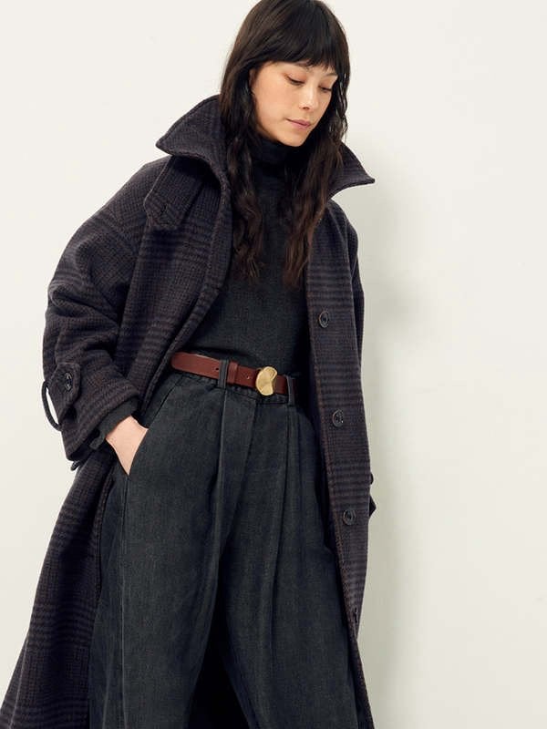 Sessùn wonderschone geruite wollen wintermantel 36/S, Ophalen of Verzenden, Nieuw, Maat 36 (S), Overige kleuren