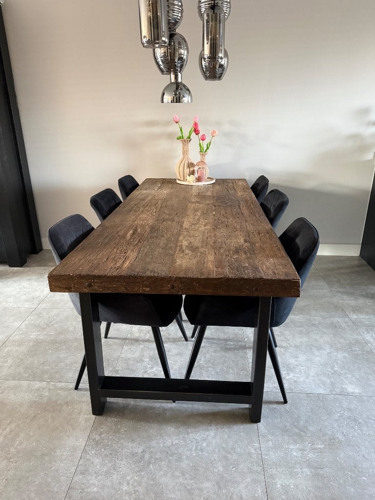 Eettafel met stoelen, Huis en Inrichting, Ophalen, 200 cm of meer, 50 tot 100 cm, Zo goed als nieuw