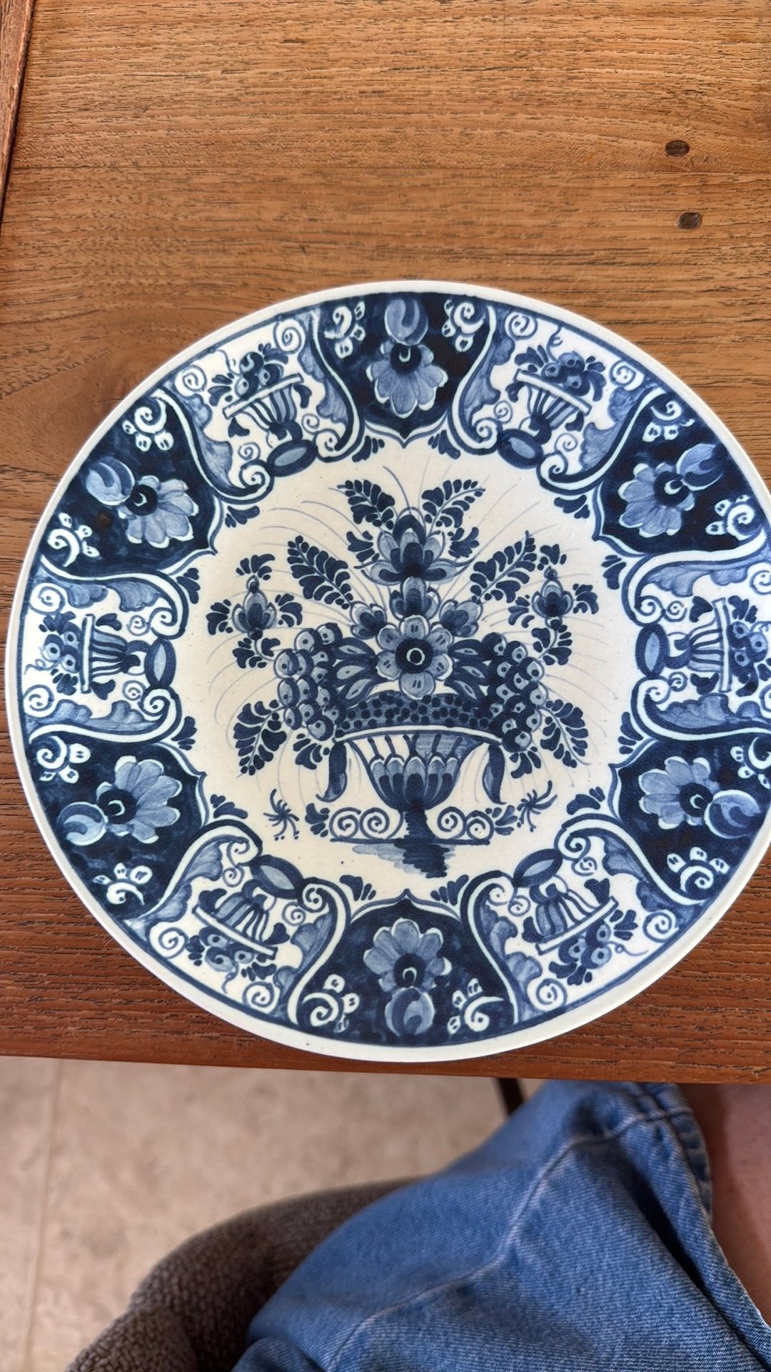 Delfsblauw wandbordje, Ophalen of Verzenden