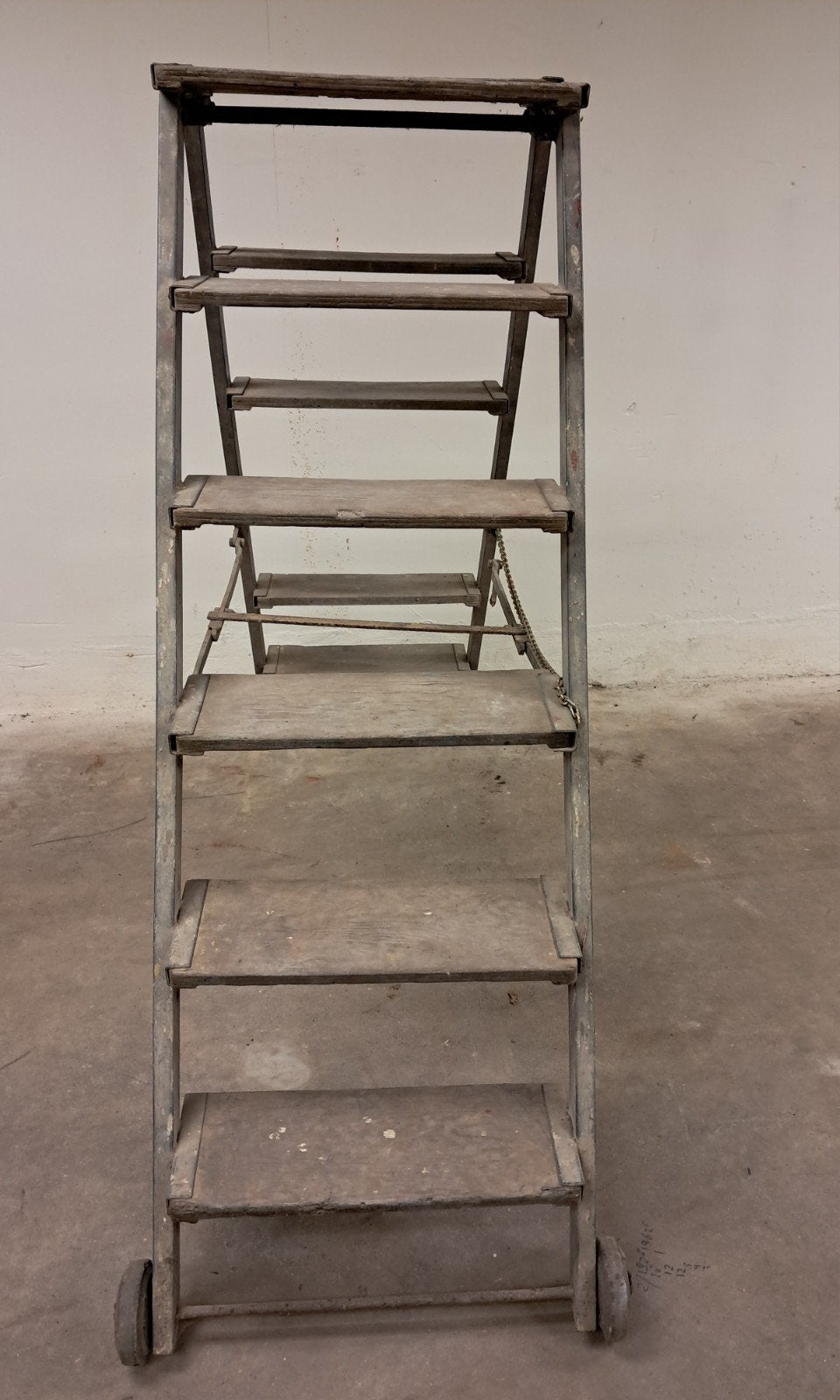 vintage dubbele ladder, Ophalen, Gebruikt