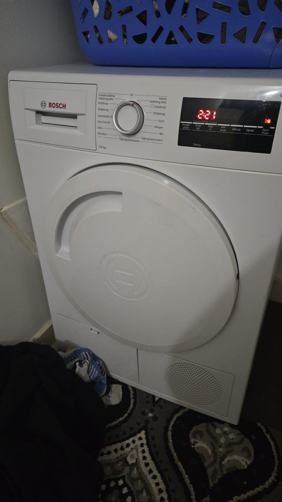 Bosch wasdroger 8 kg - Zo goed als nieuw, 6 tot 8 kg, Ophalen of Verzenden, Zo goed als nieuw, Voorlader