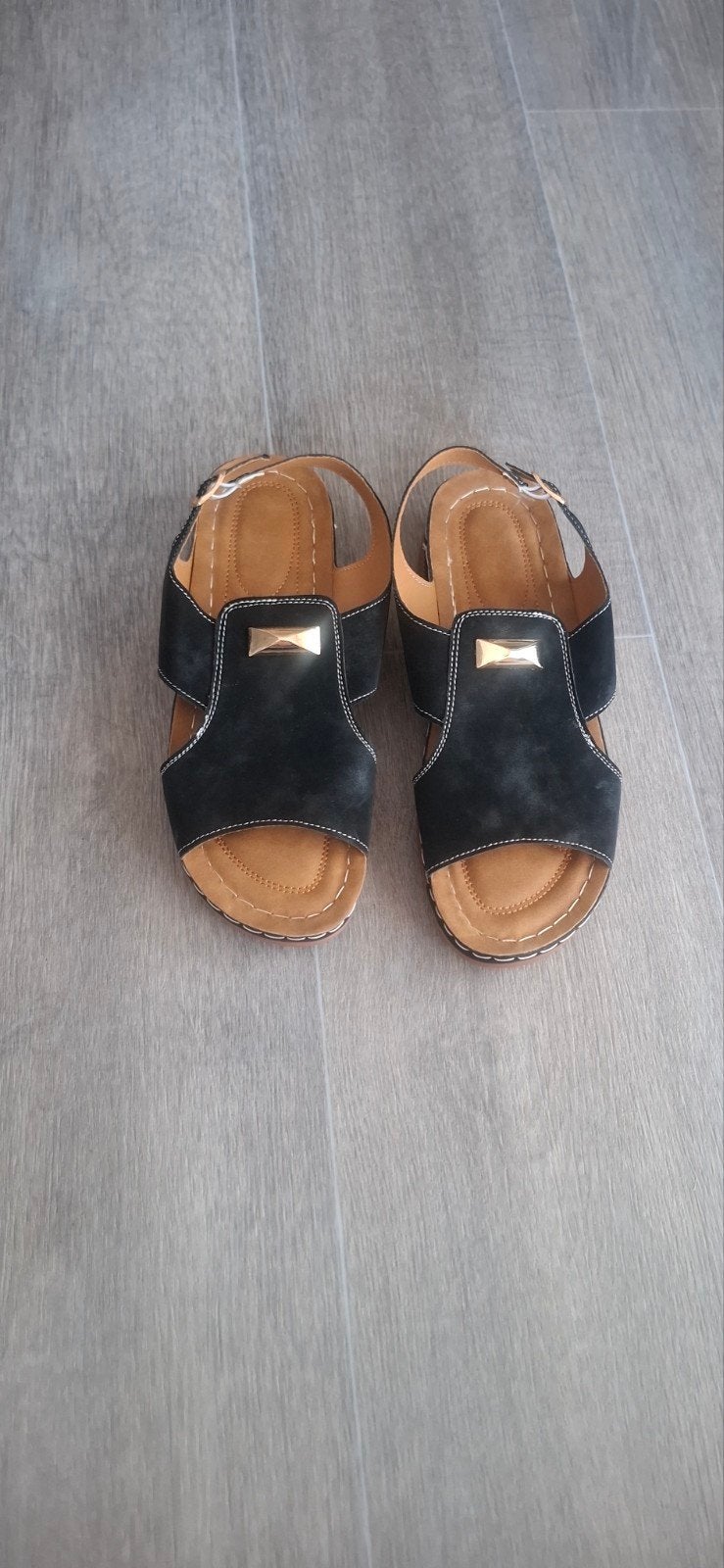 Zwarte sandaaltjes mt 40, Ophalen of Verzenden, Nieuw, Zwart, Sandalen of Muiltjes