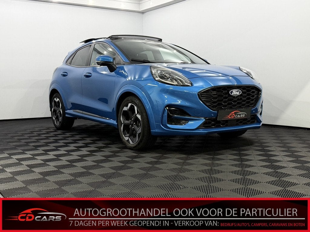 Ford Puma 1.0 EcoBoost Hybrid ST-Line X 155pk Pano, Half led, Auto's, Leder en Stof, Bedrijf, 155 pk, Automatische klimaatregeling