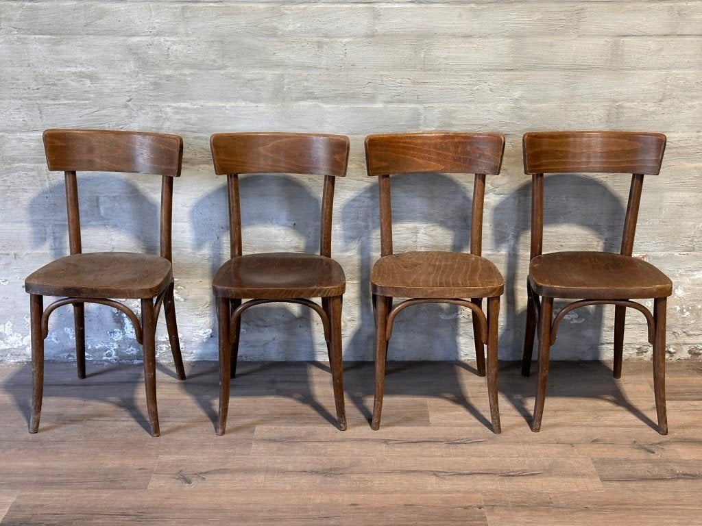 4 oude cafestoelen / prijs per stuk, Gebruikt, Bruin, Ophalen of Verzenden, Landelijk