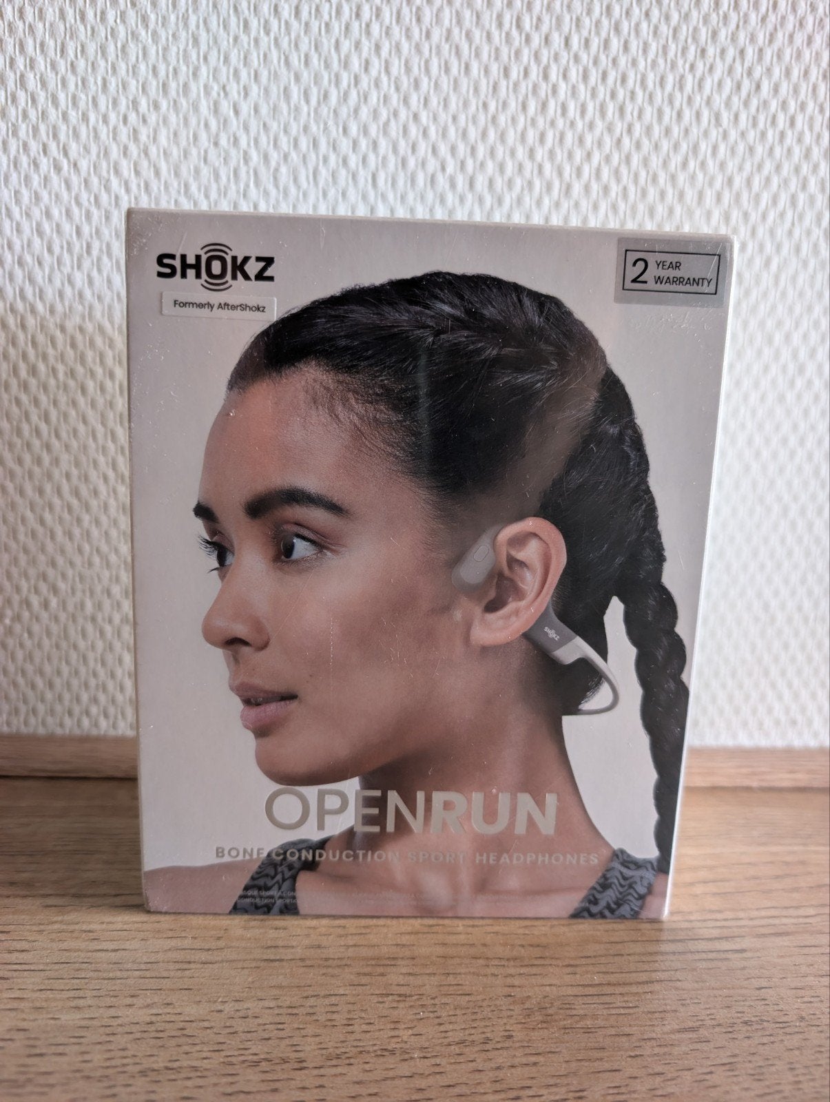 Shokz OpenRun Bone Conduction Sport Hoofdtelefoon Grijs, Bone conduction, Nieuw, Ophalen of Verzenden, Draadloos