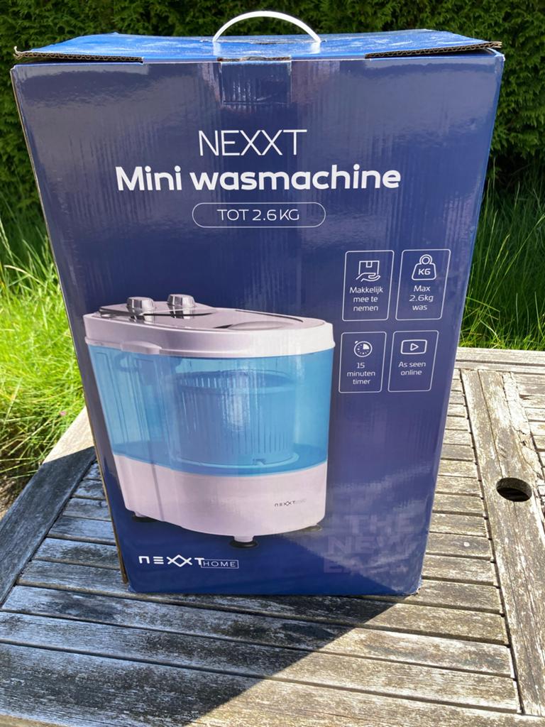 Nexxt Mini Wasmachine met centrifuge - Nieuw in doos, Witgoed en Apparatuur, Wasmachines, Ophalen, Minder dan 1200 toeren, Minder dan 85 cm