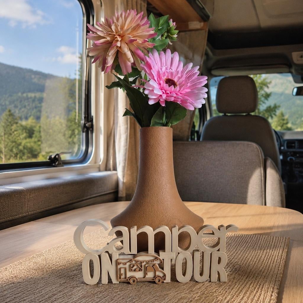 Decoratie tekst 'Camper On Tour' voor camper of huis, Ophalen of Verzenden